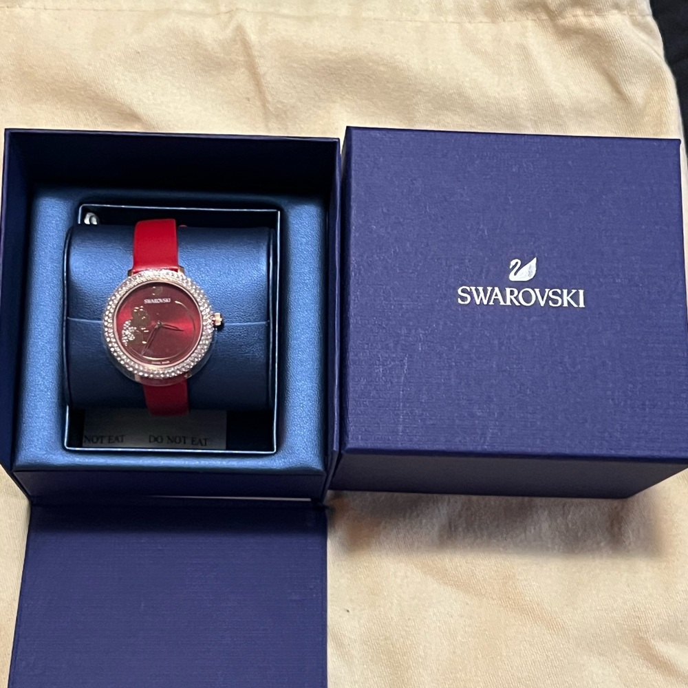 Swarovski Red Watch with Striking Design